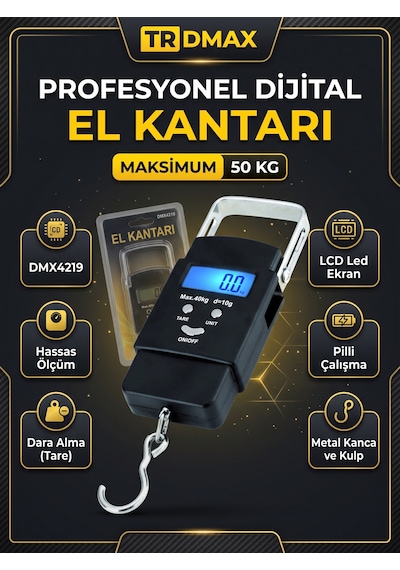 Dmax Profesyonel Dijital El Kantarı 50 Kg