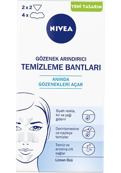 2 Adet Nivea Gözenek Arındırıcı Temizleme Bantları 4'lü