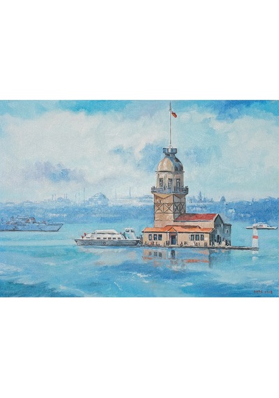 Kız Kulesi'nin Mavi Huzuru 50 x 70 CM