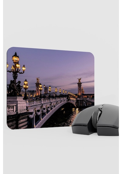 Paris Fransa Alexandre Iıı Köprüsü V4 22x18 Gaming Kauçuk Kaymaz Taban Mouse Pad Fare Altlığı