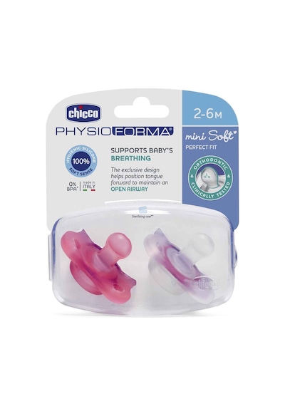 Chicco Physioforma Mini Soft 2'li Emzik 2-6 Ay Kız