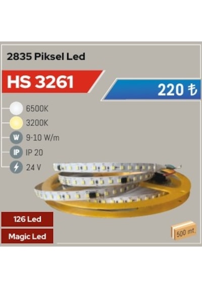 2835 Piksel Led, Günışığı Hs 3261 Gri