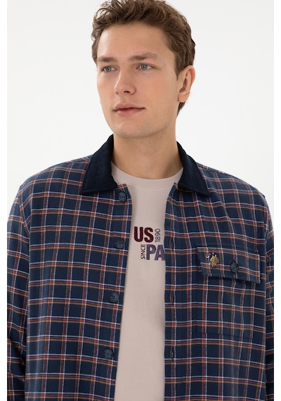 U.s. Polo Assn. Erkek Lacivert Gömlek Desenli 50316574-vr033 Lacivert