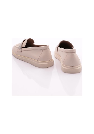 Dgn 981s Kadin Şeritli Loafer Ayakkabi 981S-2-R146975 Ekru