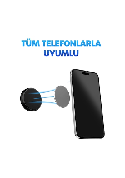 Havalandırma Araç İçi Mıknatıslı Telefon Tutucu Yapışkanlı Araba Telefon Tutacağı Düğme Tip F004