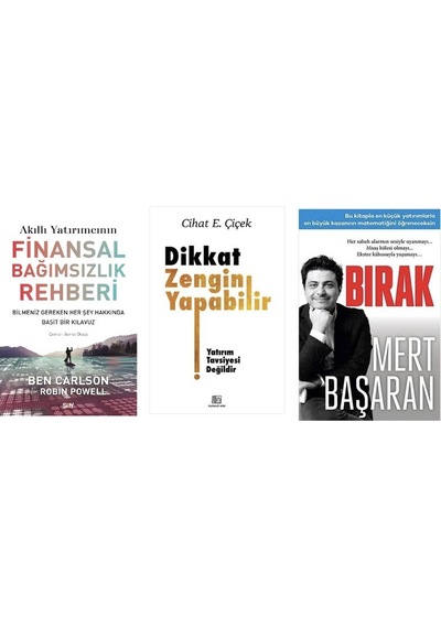 Fınansal Bagımsızlık Rehberı+dıkkat Zengın Yapabılır+bırak 3 Set