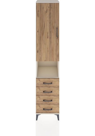 Hyperion Dolap 3 Raflı 4 Çekmeceli Tek Askılı 44x44x221 Aytaşı-çam Aytası Hyperion Dolap 3 Raflı 4 Çekmeceli Tek Askılı 44x44x221 Aytaşı-çam Aytası
