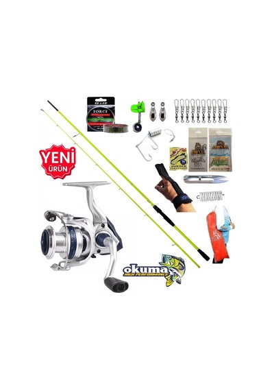 Okuma Aria 3000 270cm 5-55gr Karbon High Tech Kıyı Olta Takımı Seti