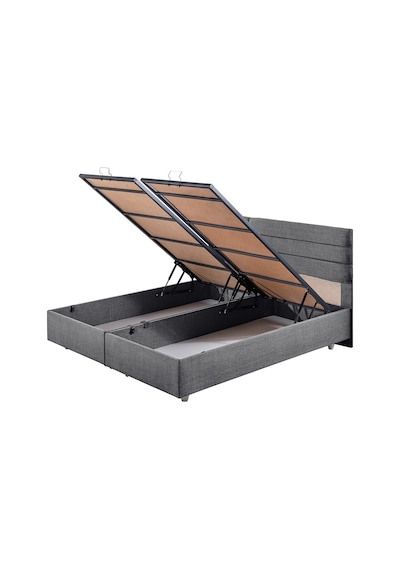 Viyana İkili Set, Viyana Çift Kişilik Baza Başlık Seti Gri 140 x 190