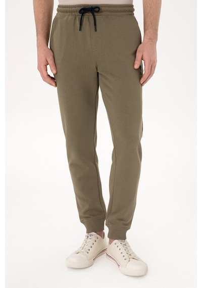 U.S. Polo Assn. Erkek Slim Fit Lastikli Paça Vizon Eşofman Altı 50298047-VR052 U.S. Polo Assn. Erkek Slim Fit Lastikli Paça Vizon Eşofman Altı 50298047-VR052
