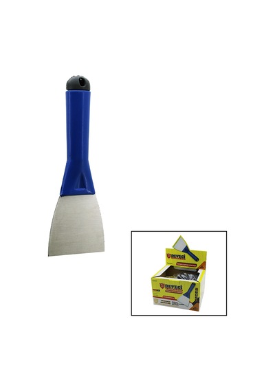 80 Mm Metal Kazıma Spatulası Plastik Saplı, Kapaklı