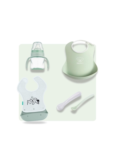Mamajoo & Babybjörn 4'lü Beslenme Seti - Powder Green