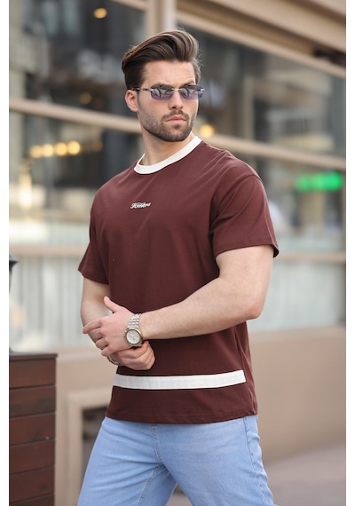 Madmext Acı Kahverengi Baskılı %100 Pamuklu Erkek T-shirt E7135 Acı Kahverengi Madmext Acı Kahverengi Baskılı %100 Pamuklu Erkek T-shirt E7135 Acı Kahverengi