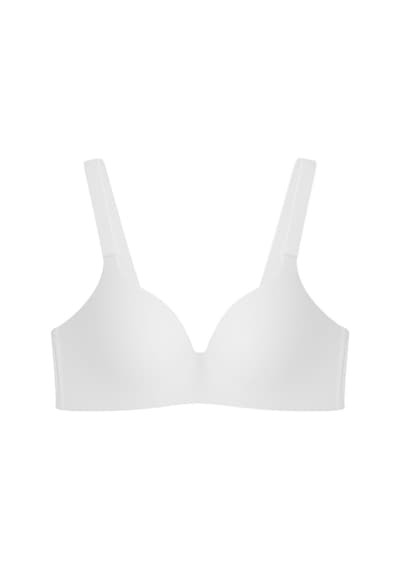 Cottonill Seamless Bra - Norea Beyaz Micro Balensiz Dolgusuz Kadın Sütyen -
