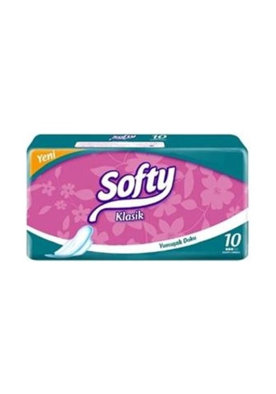 Softy Klasik Ped Kanatlı Normal 10'lu