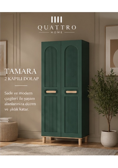 Tamara 2 Kapaklı Dolap Yeşil