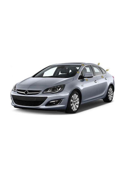 Opel Astra J Sedan 2012-2016 Cam Çerçevesi Krom 12 Prç. P.çelik