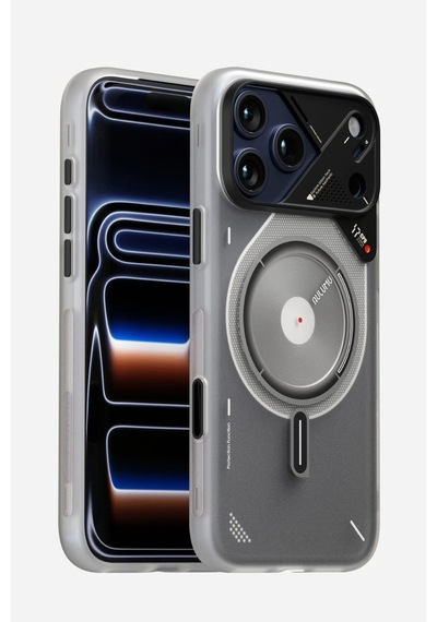 Apple Uyumlu iPhone 17 Pro Max Karanlıkta Hafif Parıldayan Magsafe Özellikli A17 Frosted Kılıf Siyah
