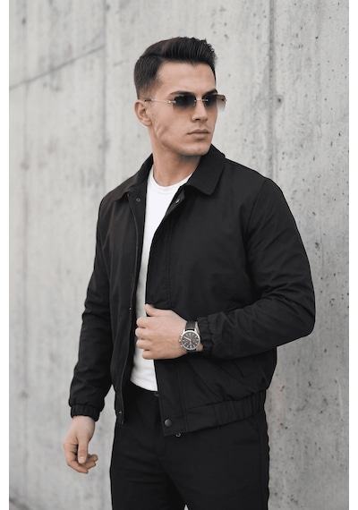 Oksit Muxi Slim Fit Fermuarlı Ve Çıtçıt Korumalı Astarlı Suya Dayanıklı Erkek Mevsimlik Bomber Ceket Siyah Oksit Muxi Slim Fit Fermuarlı Ve Çıtçıt Korumalı Astarlı Suya Dayanıklı Erkek Mevsimlik Bomber Ceket Siyah