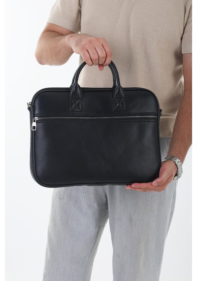 Erzeno Hakiki Deri Laptop & Evrak Çantası - Siyah Unisex İş Çantası Siyah Renk - 761747751 Siyah Renk