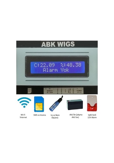 Wıgs 5300 Wi-Fi, Sms, Arama, Dijital Sıcaklık Ve Nem Alarm Cihazı
