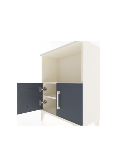 Arges Komodin 2 Raflı 2 Kapaklı 60x30x80 Aytaşı-antrasit Aytası