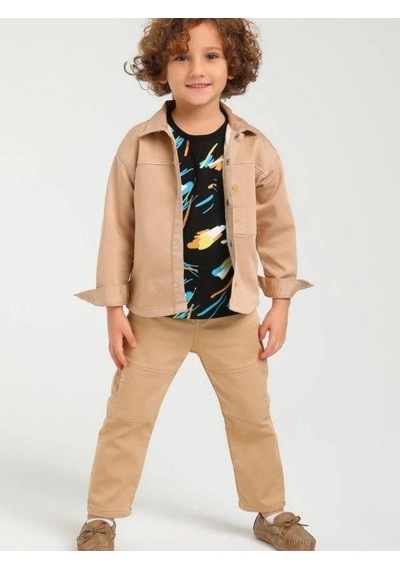 Jack Lions Erkek Çocuk Gabardin Yan Cepli Pantolon-14560 Camel