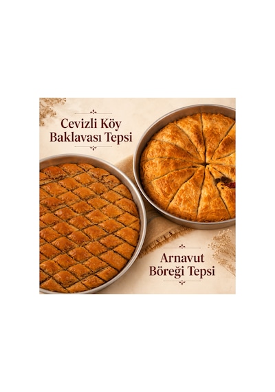 Cevizli Köy Baklavası Tepsi + Pırasalı Arnavut Böreği Tepsi - 918621906