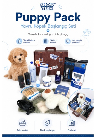 Showtech Premium Lüx Puppy Pack Yavru Köpek Bakımı İçin Başlangıç Seti