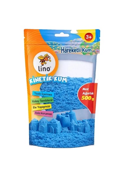 Lino Kinetik Kum 500 Gr Mavi Doypack Çok Renkli