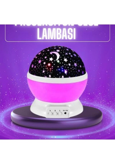 Yıldız Görünümlü Gece Lambası Renkli Masa Lambası Gökyüzü Projeksiyon 94384094