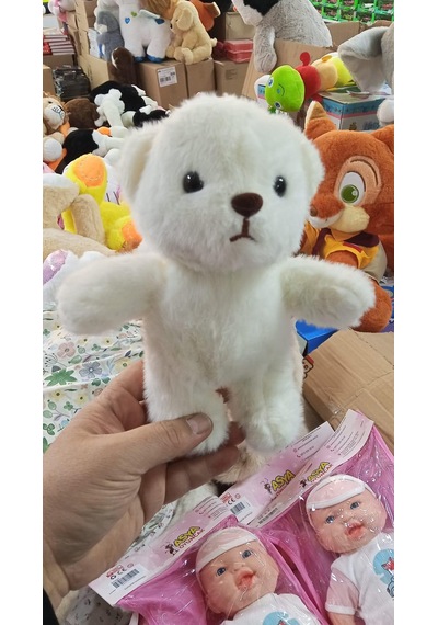 Oyuncak Peluş Sevimli Kar Beyaz Ayıcık 22 Cm