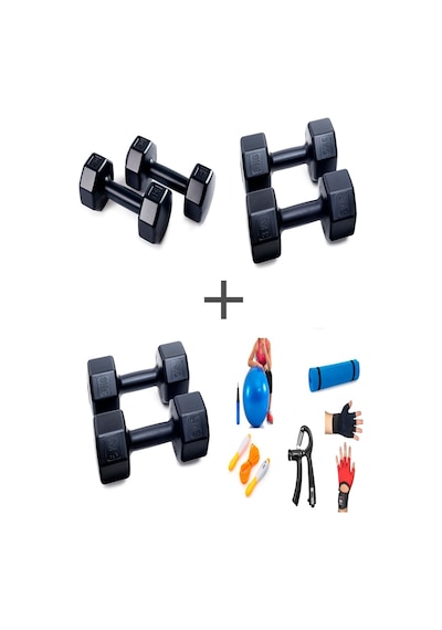 Ps Spor 3 Set Dambıl 1 Kg X 2 Ad 3 Kg X 2 Ad 5 Kg X 2 Ad + 5 Çeşit Egzersiz Seti