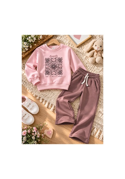 Uğur Bebe %100 Pamuk Kız Çocuk Eşofman Takımı Acapella Çiçek Baskılı Sweatshirt İspanyol Paça Pantolon Pembe Kahverengi Pembe Kahverengi Uğur Bebe %100 Pamuk Kız Çocuk Eşofman Takımı Acapella Çiçek Baskılı Sweatshirt İspanyol Paça Pantolon Pembe Kahverengi Pembe Kahverengi