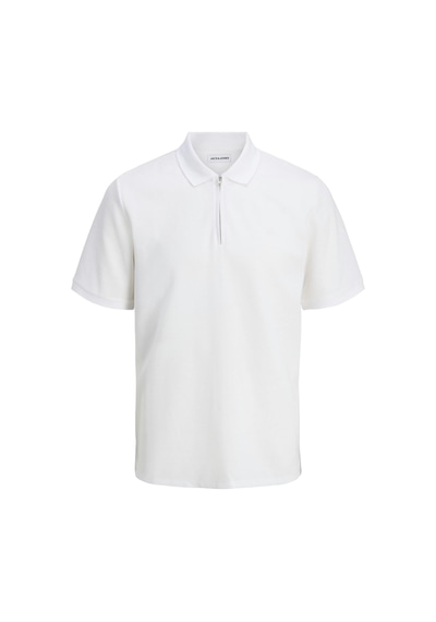 Jack & Jones Jjeaustın Zıp Polo Ss Noos White White