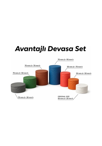 Avantajlı 7'li Kapaklı Saklama Kutusu Seti Organizer Takı Kutusu Hobi Malzeme Kutusu Masaüstü Çok Renkli