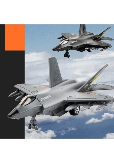 22 Cm Çelik Gövdeli J-31 Gyrfalcon Avcı Jeti - Aydınlatmalı Müzikli, Geri Çekmeli Askeri Hava Aracı Replika Maketi