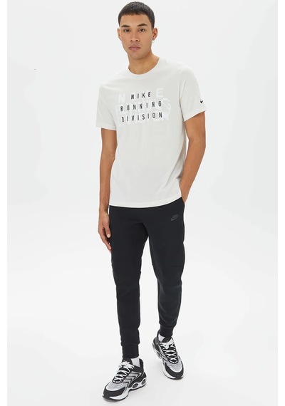 Nike Dri Fit Running Division Men's Tee Erkek Koşu Antrenman Tişörtü Beyaz Beyaz