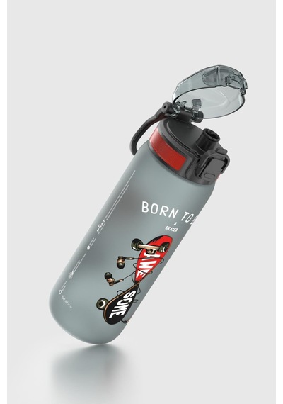 Renga Rybo-x Soft Touch Desenli 630 Ml Tritan Çocuk Matara 912162 Siyah Siyah