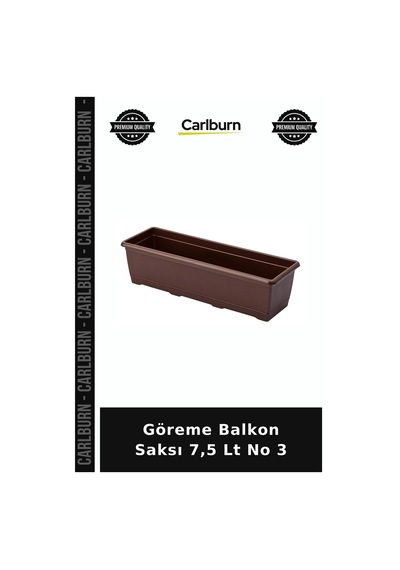 Özel Seri Göreme Balkon Saksı 7,5 Lt No 3 Bitki Tarım Kasa