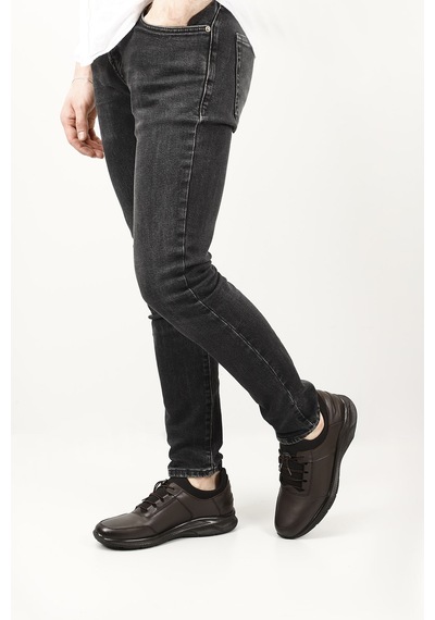 Gönderi(R) Erkek Kahverengi Bağcıklı Hakiki Deri Comfort Sneaker Ddma73542198 Kahverengi