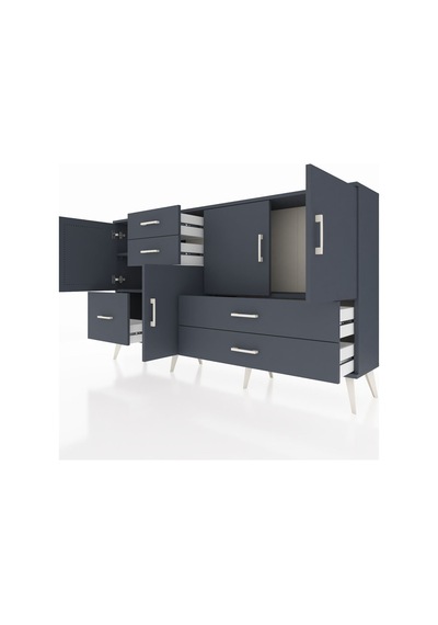Arges Konsol 4 Raflı 5 Çekmeceli 4 Kapaklı 176x30x99 Antrasit-antrasit Antrasit - Antrasit Arges Konsol 4 Raflı 5 Çekmeceli 4 Kapaklı 176x30x99 Antrasit-antrasit Antrasit - Antrasit