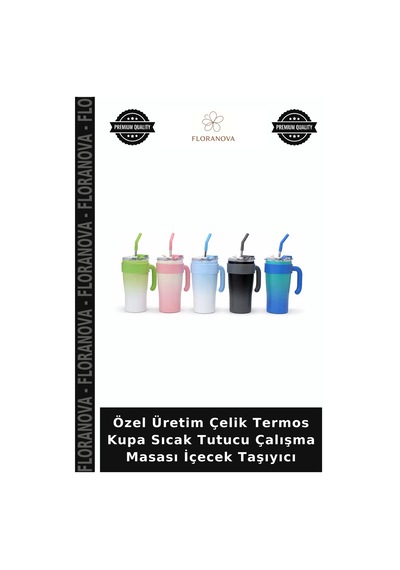 Özel Üretim Çelik Termos Kupa Sıcak Tutucu Çalışma Masası İçecek Taşıyıcı Çok Renkli