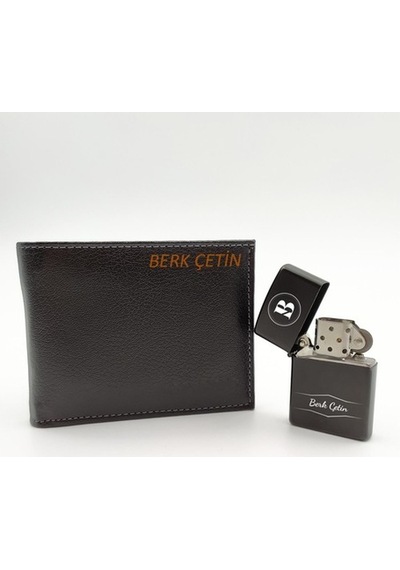 Kişiye Özel Metal Benzinli Zippo Tarzı Çakmak & Kişiye Özel Cüzda