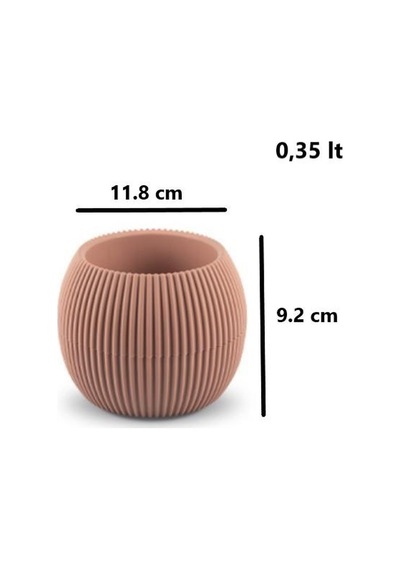 Omnipazar Krs-362 Plastik Mercan Kaktüs Saksı 0.35 Litre Soft Pembe 6 Adet