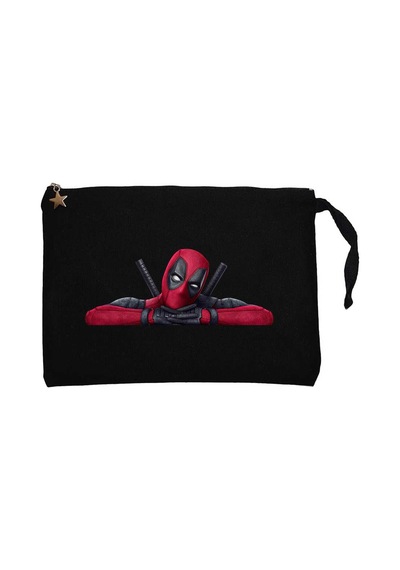 Deadpool Comics Siyah Clutch Astarlı Cüzdan / El Çantası