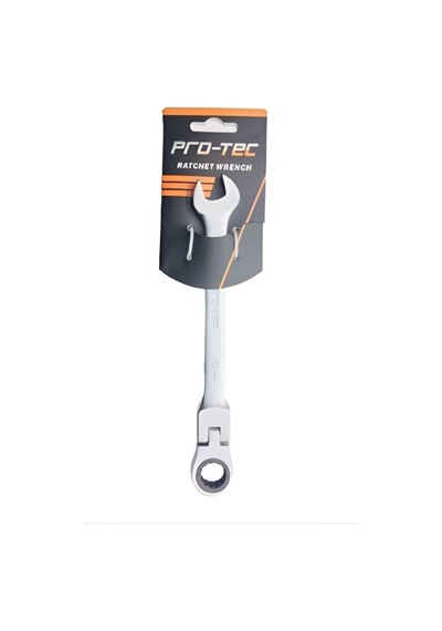 Pro-tec 17 Mm Mafsallı Cırcırlı Anahtar Oynar Başlı Kombine Cırcır Anahtar