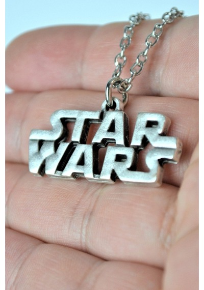 Star Wars Gümüş Kaplama Zincir Kolye 60 CM Siyah