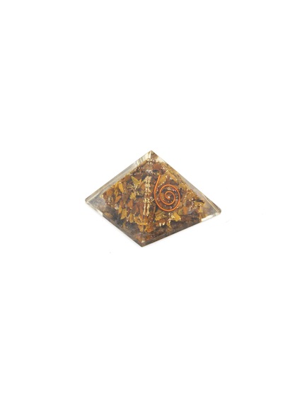 Hakiki Doğal Kaplan Gözü Taşı Orgonit Piramit 34 Gram