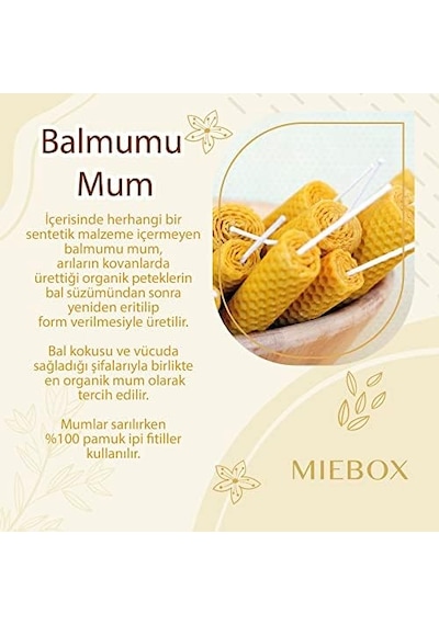 Miebox Arınma Seti 1 Adet Palo Santo Tütsü + 2 Adet Balmumu Mum + 1 Demet Adaçayı Tütsüsü Acı Kahverengi Miebox Arınma Seti 1 Adet Palo Santo Tütsü + 2 Adet Balmumu Mum + 1 Demet Adaçayı Tütsüsü Acı Kahverengi